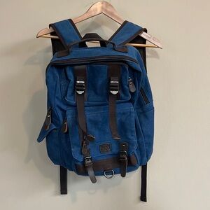 Man Stuff Heavy Duty Backpack with Leather Details